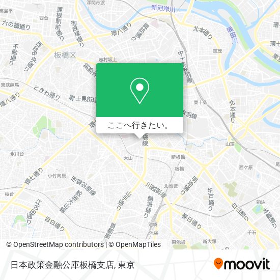 日本政策金融公庫板橋支店地図