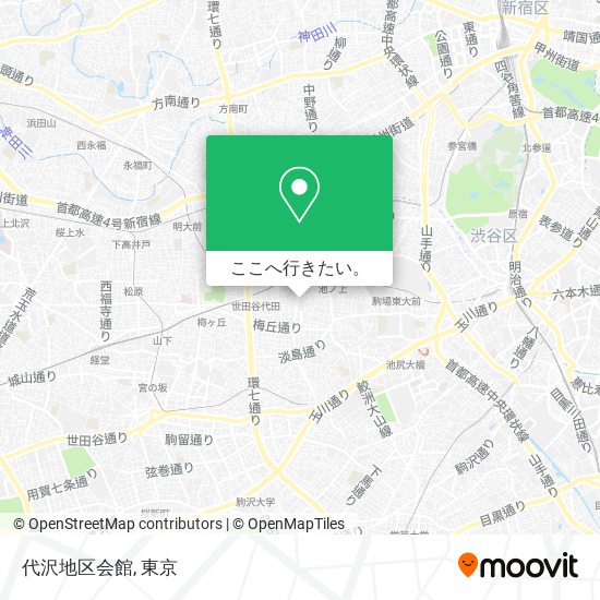 代沢地区会館地図