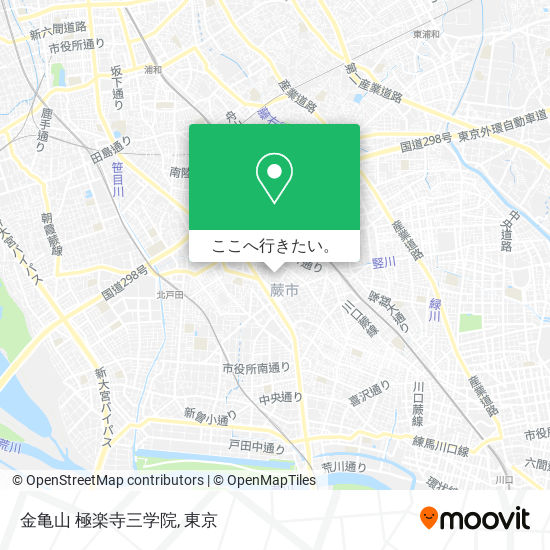 金亀山 極楽寺三学院地図