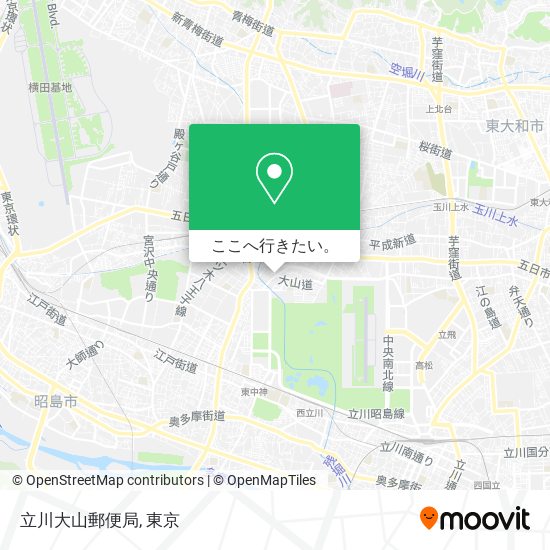 立川大山郵便局地図