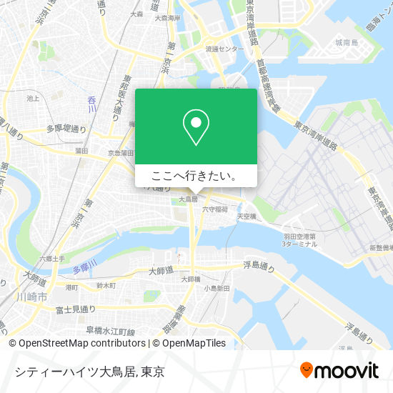 シティーハイツ大鳥居地図