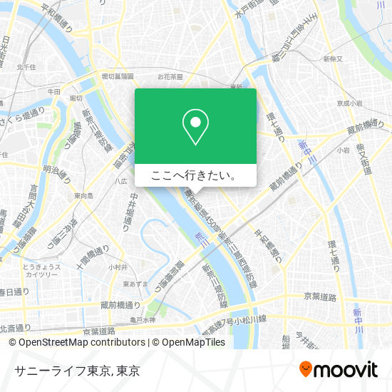 サニーライフ東京地図