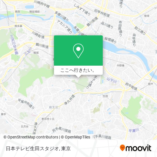 日本テレビ生田スタジオ地図
