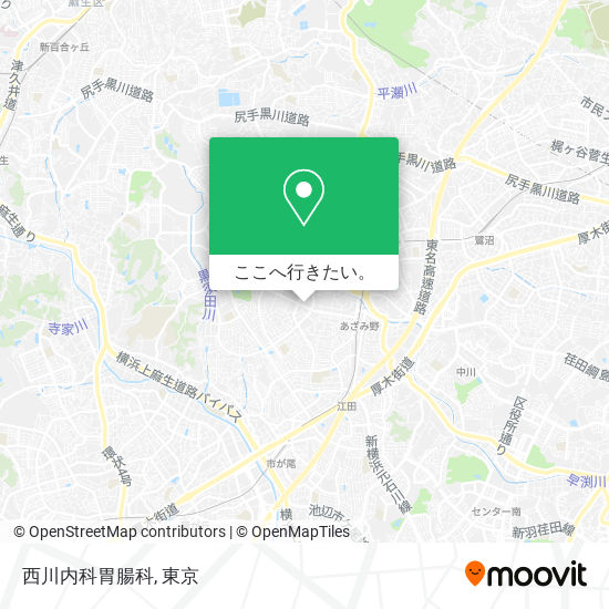 西川内科胃腸科地図