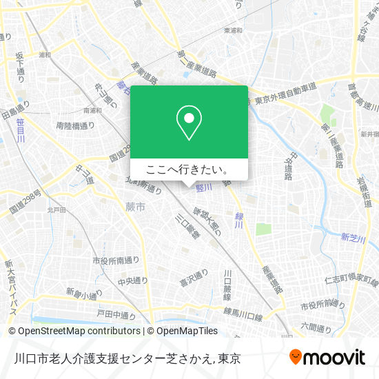 川口市老人介護支援センター芝さかえ地図