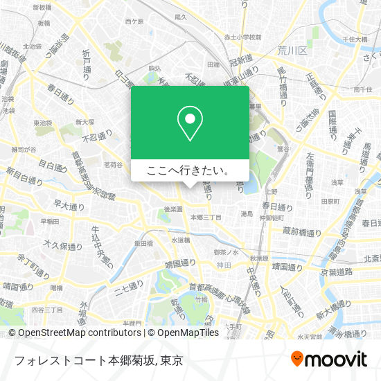 フォレストコート本郷菊坂地図