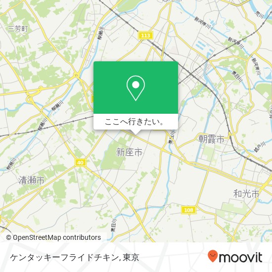 ケンタッキーフライドチキン地図