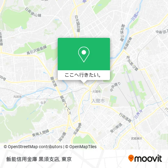 飯能信用金庫 黒須支店地図