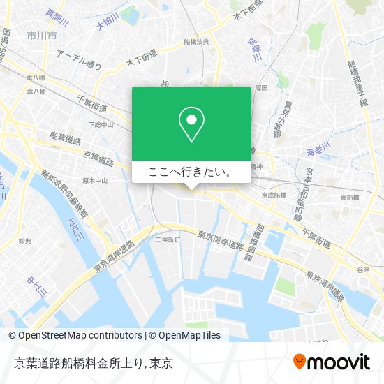 京葉道路船橋料金所上り地図