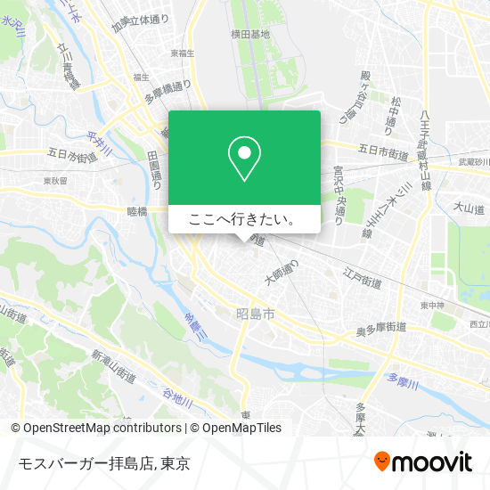 モスバーガー拝島店地図