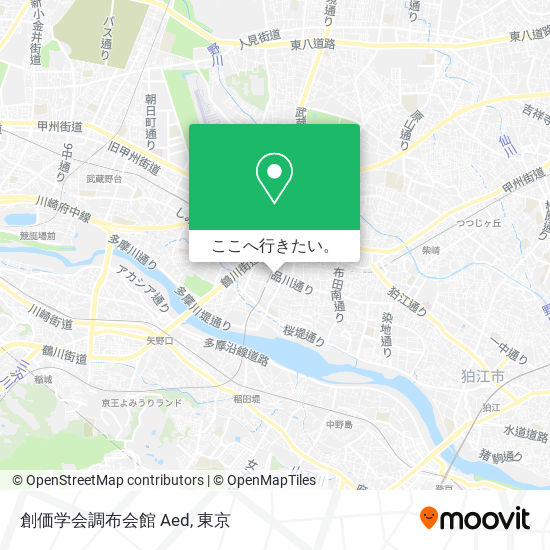 創価学会調布会館 Aed地図