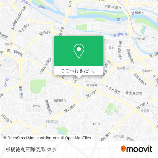 板橋徳丸三郵便局地図