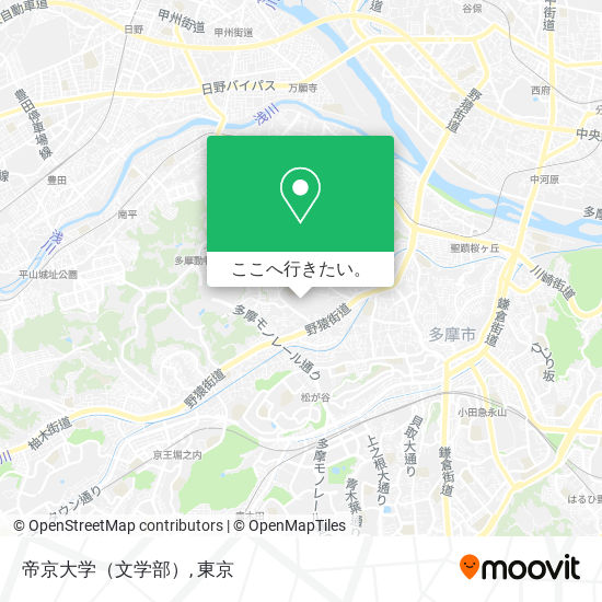 帝京大学（文学部）地図