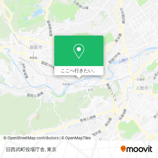 旧西武町役場庁舎地図