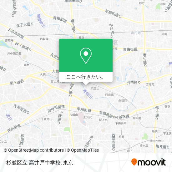 杉並区立 高井戸中学校地図