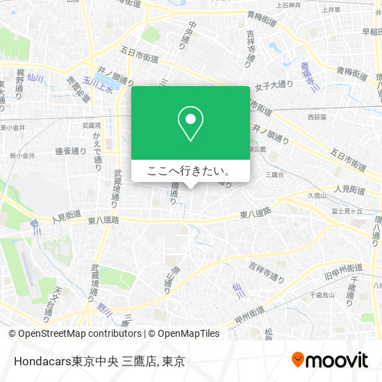 Hondacars東京中央 三鷹店地図