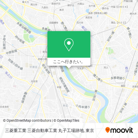 三菱重工業 三菱自動車工業 丸子工場跡地地図