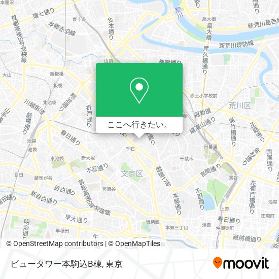 ビュータワー本駒込B棟地図