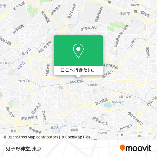 鬼子母神堂地図