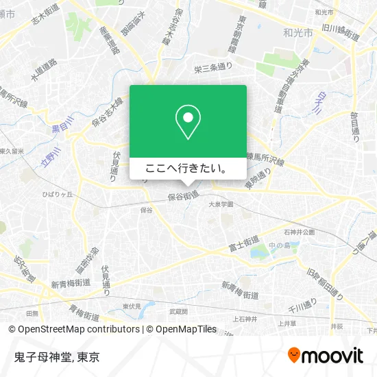 鬼子母神堂地図