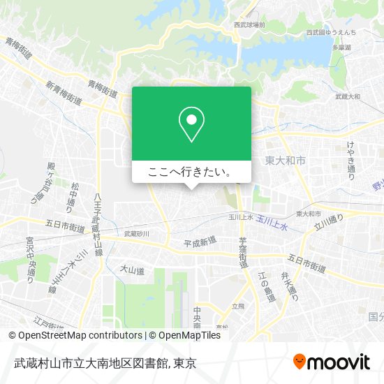 武蔵村山市立大南地区図書館地図