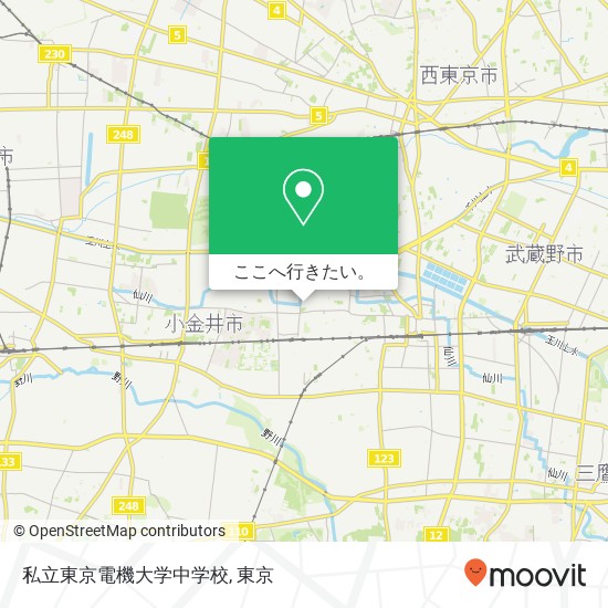 私立東京電機大学中学校地図