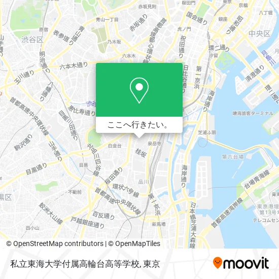 私立東海大学付属高輪台高等学校地図