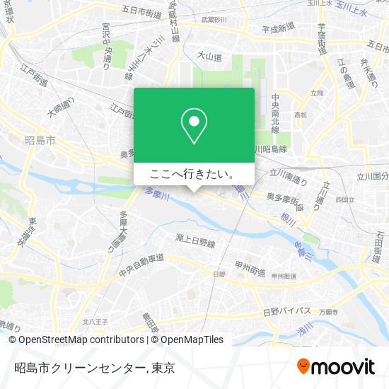 昭島市クリーンセンター地図