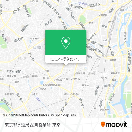 東京都水道局 品川営業所地図