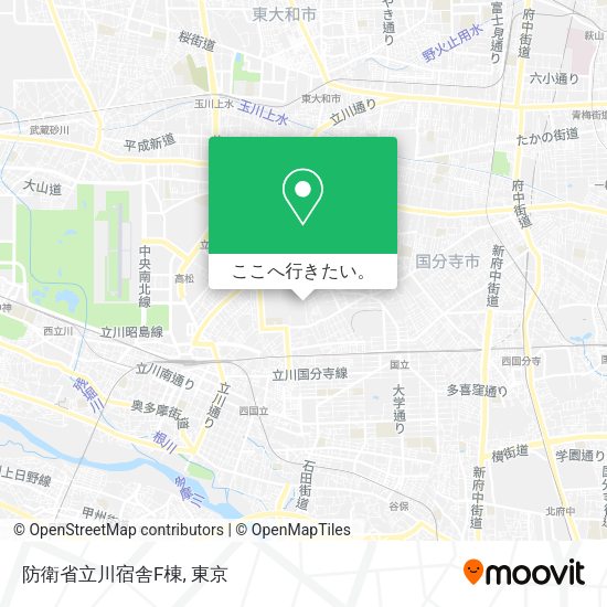 防衛省立川宿舎F棟地図