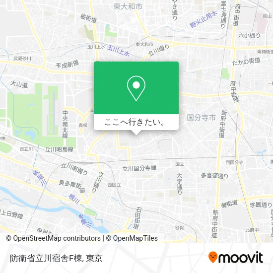 防衛省立川宿舎F棟地図