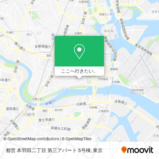 都営 本羽田二丁目 第三アパート 5号棟地図