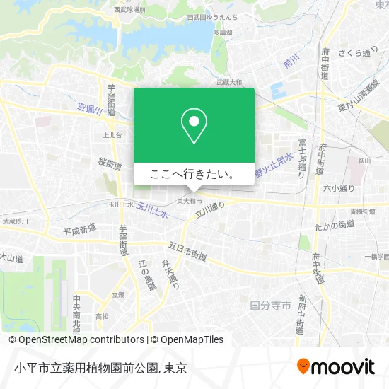 小平市立薬用植物園前公園地図