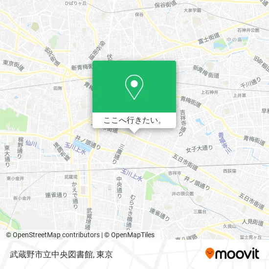 武蔵野市立中央図書館地図