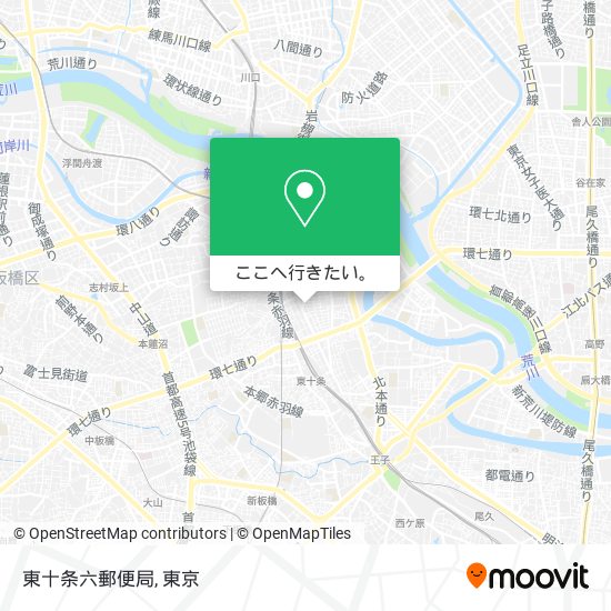 東十条六郵便局地図