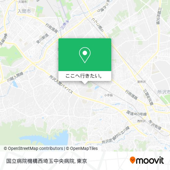国立病院機構西埼玉中央病院地図
