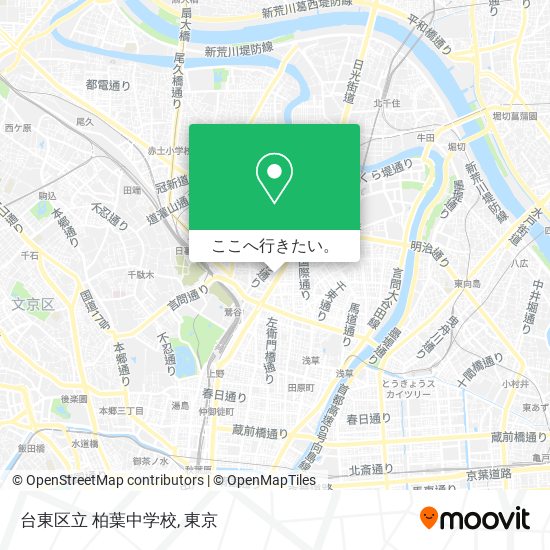 台東区立 柏葉中学校地図