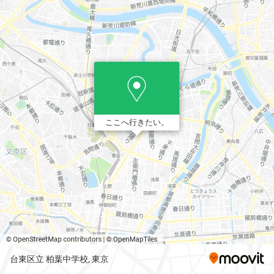 台東区立 柏葉中学校地図