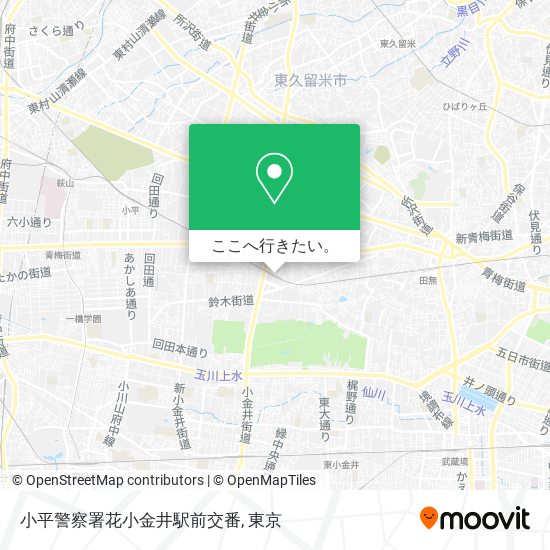 小平警察署花小金井駅前交番地図