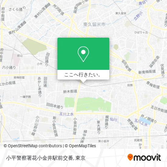 小平警察署花小金井駅前交番地図