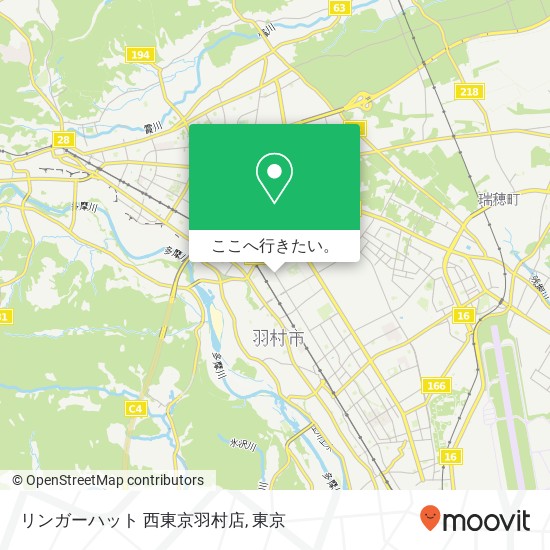 リンガーハット 西東京羽村店地図