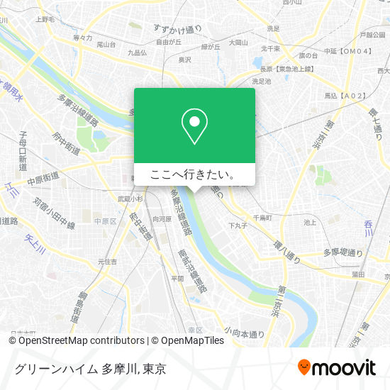 グリーンハイム 多摩川地図