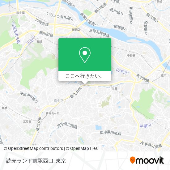 読売ランド前駅西口地図