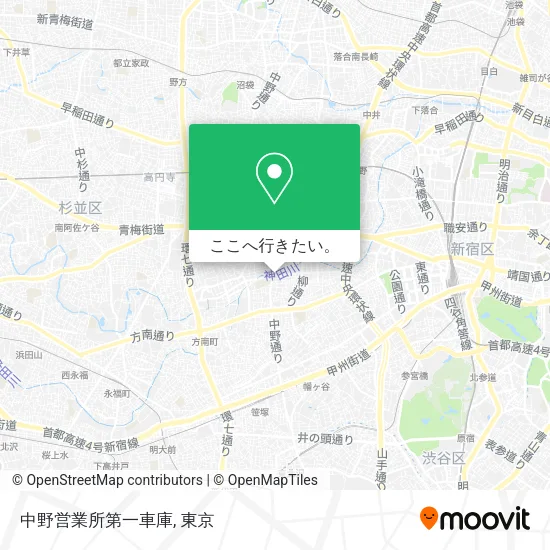 中野営業所第一車庫地図