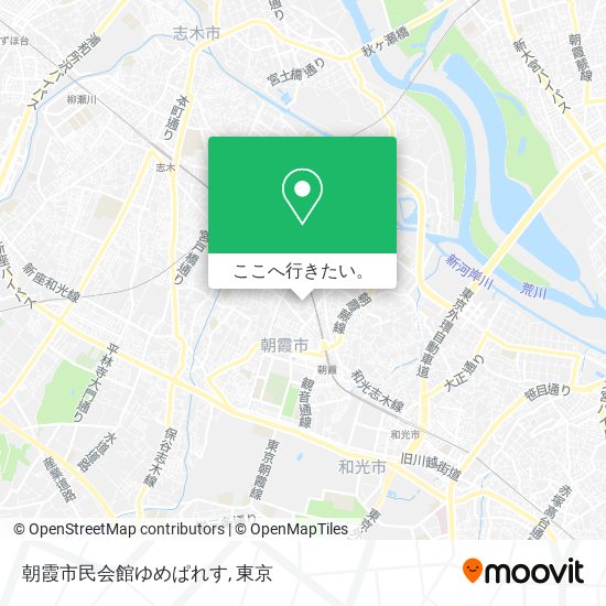 朝霞市民会館ゆめぱれす地図