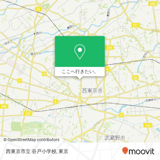 西東京市立 谷戸小学校地図