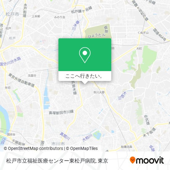 松戸市立福祉医療センター東松戸病院地図