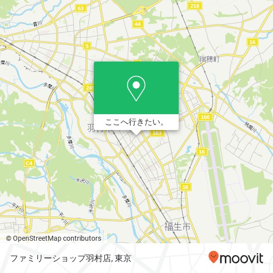 ファミリーショップ羽村店地図