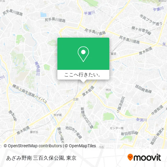 あざみ野南 三百久保公園地図