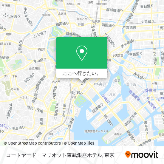 コートヤード・マリオット東武銀座ホテル地図